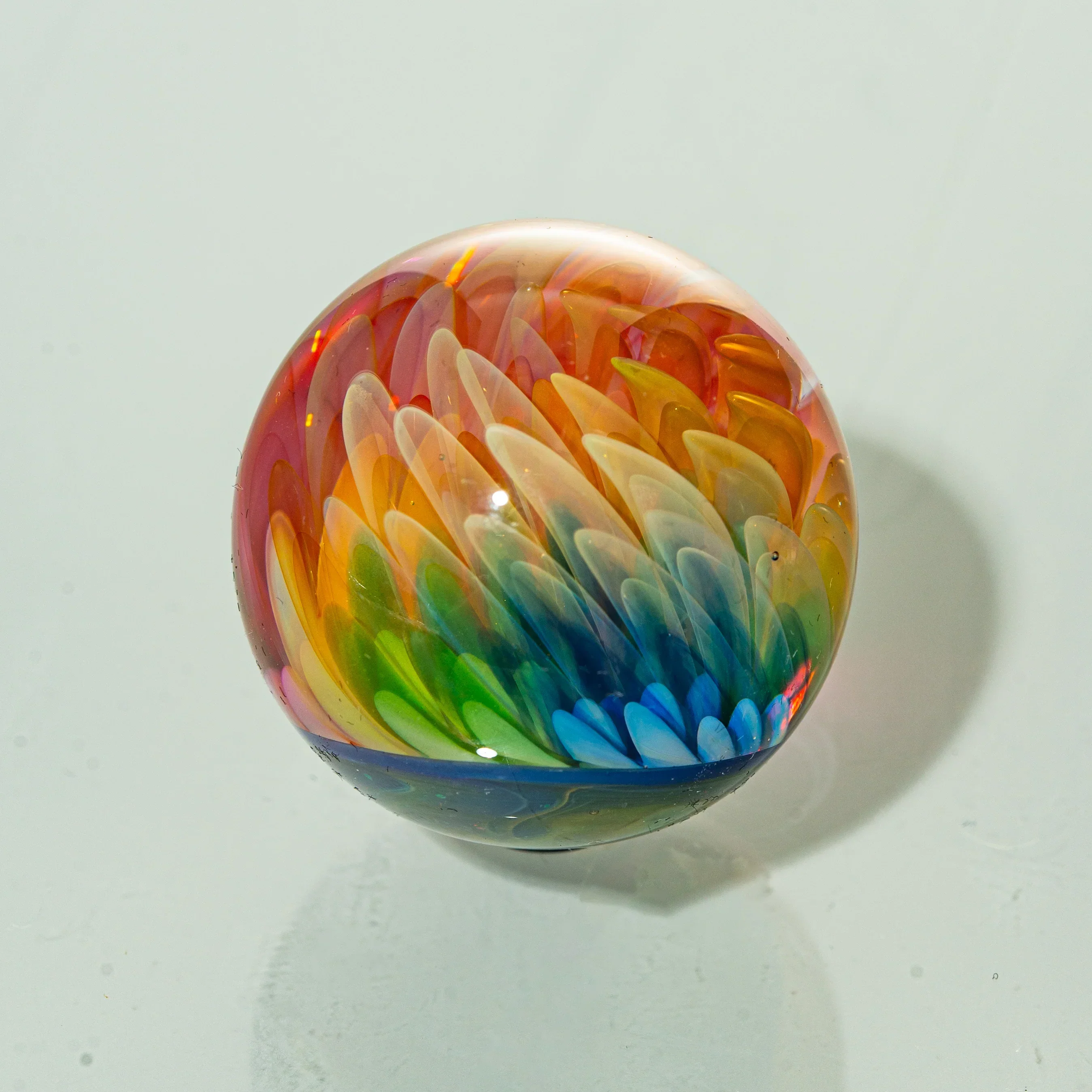 Sarah Marblesbee - Crushed Opal Chaos Twisted Rainbow 29MM Marble - Image 3