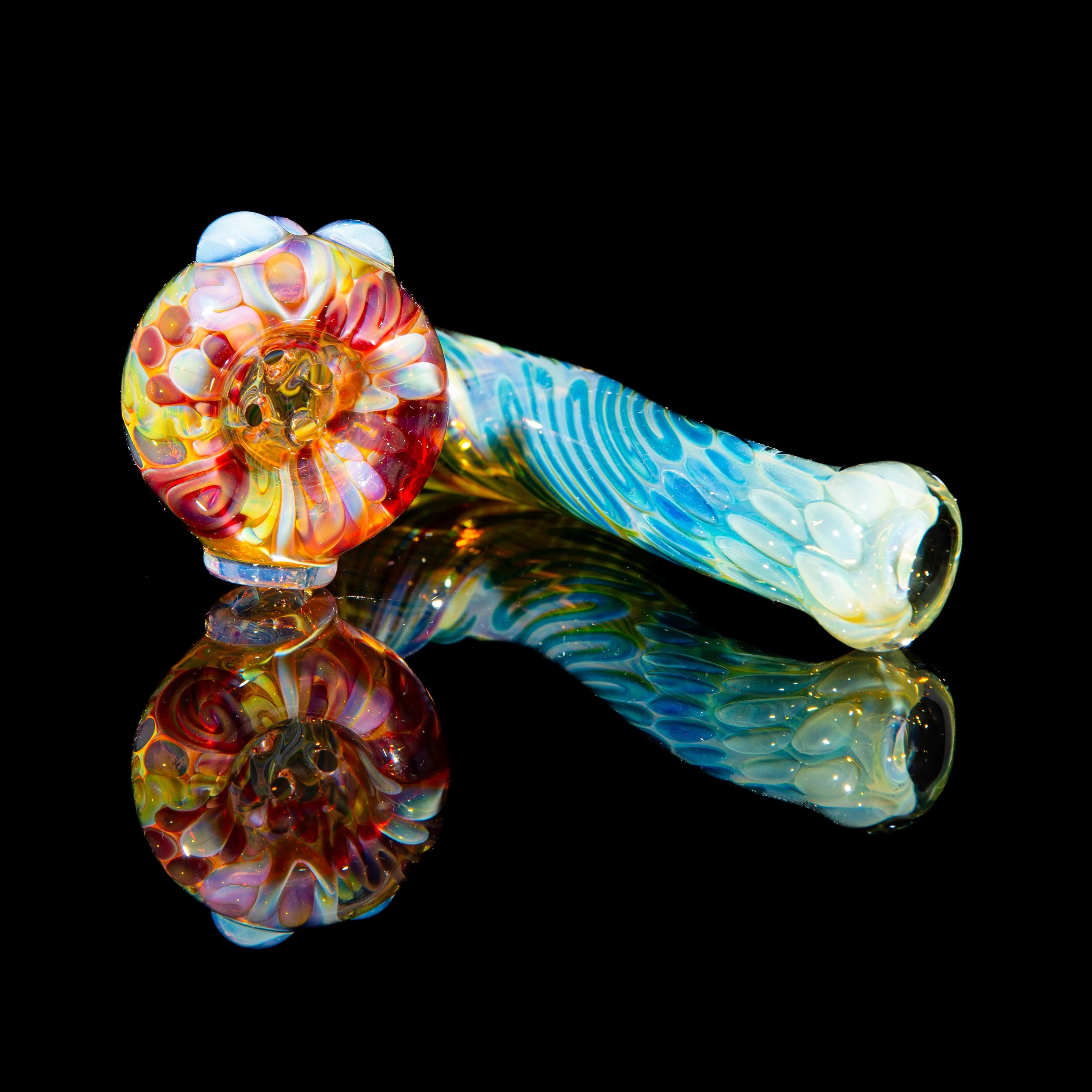 Sarah Marblesbee - Green Stardust Fumed Four Hole Sherlock - Image 2