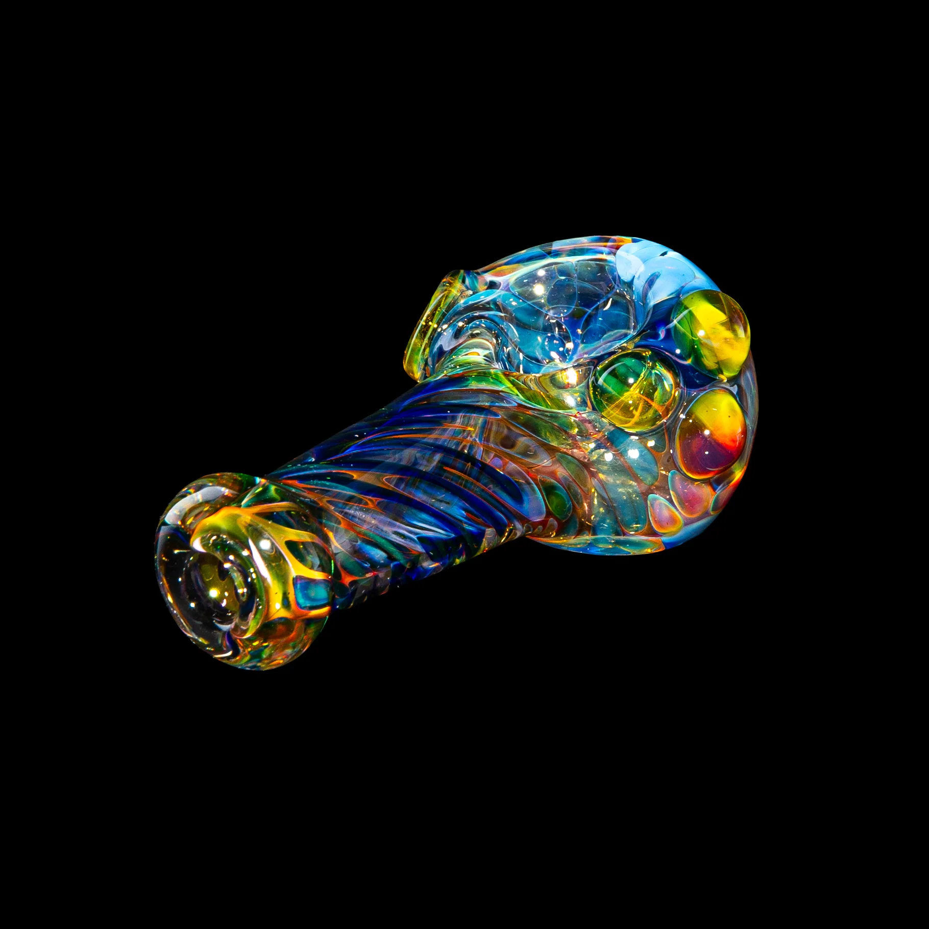 Sarah Marblesbee - Northstar Yellow Dotted Fumed Four Hole Mini Spoon - Image 2