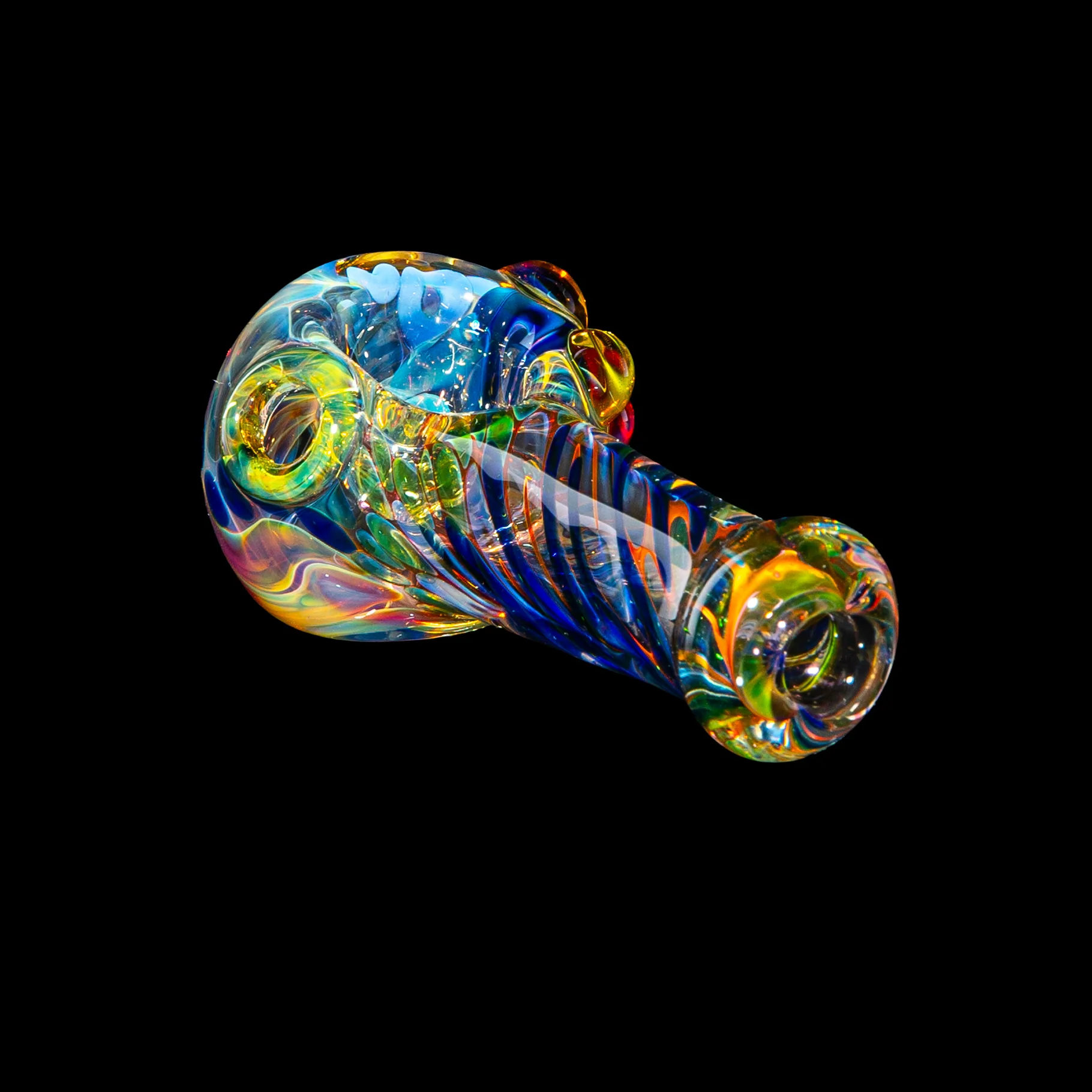 Sarah Marblesbee - Northstar Yellow Dotted Fumed Four Hole Mini Spoon - Image 3