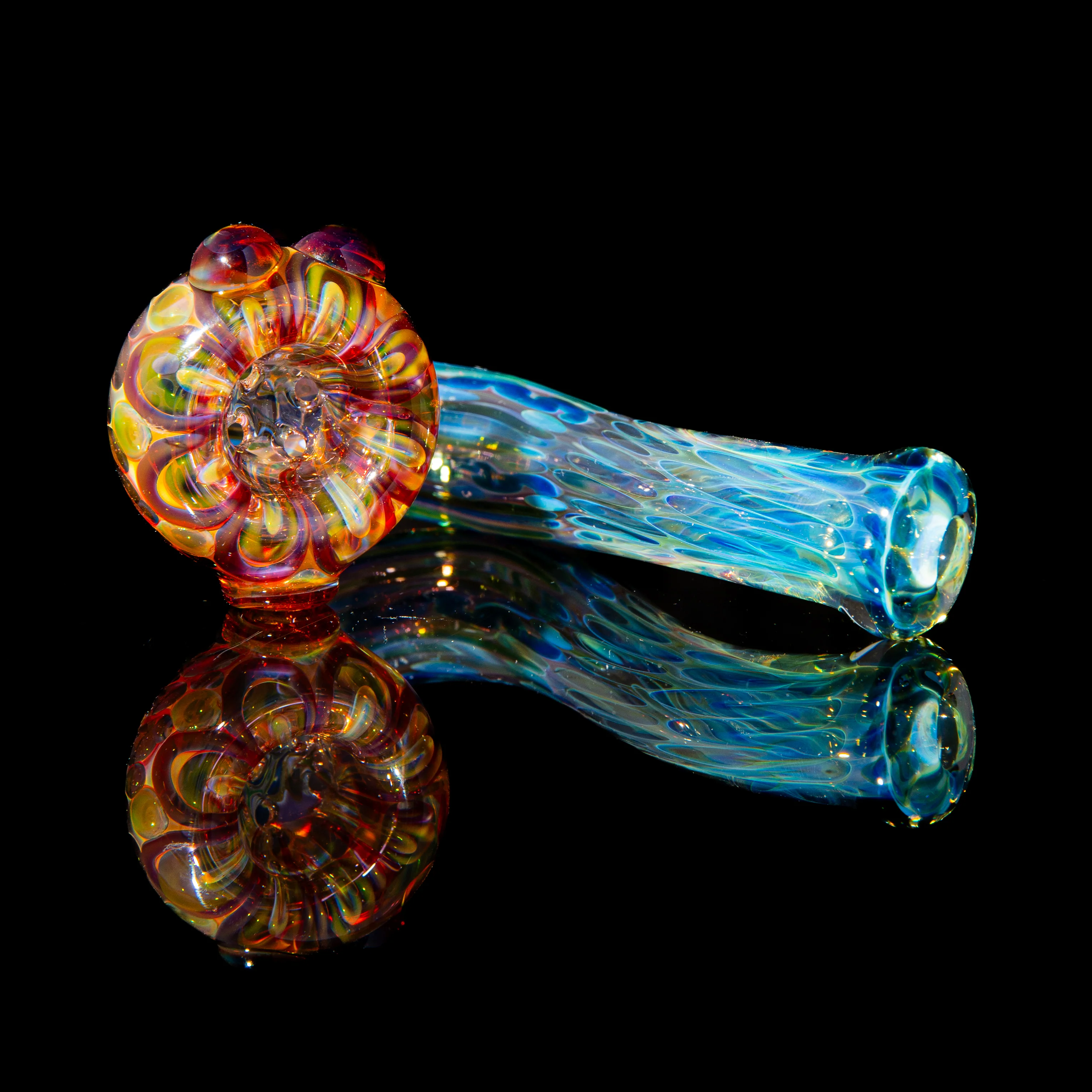 Sarah Marblesbee - Red Dotted Fumed Four Hole Sherlock - Image 2