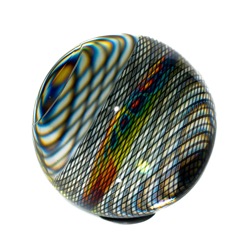 Scotty Mickle - Big Rainbow Slice & Black Retti 42MM Marble #10 - Image 2