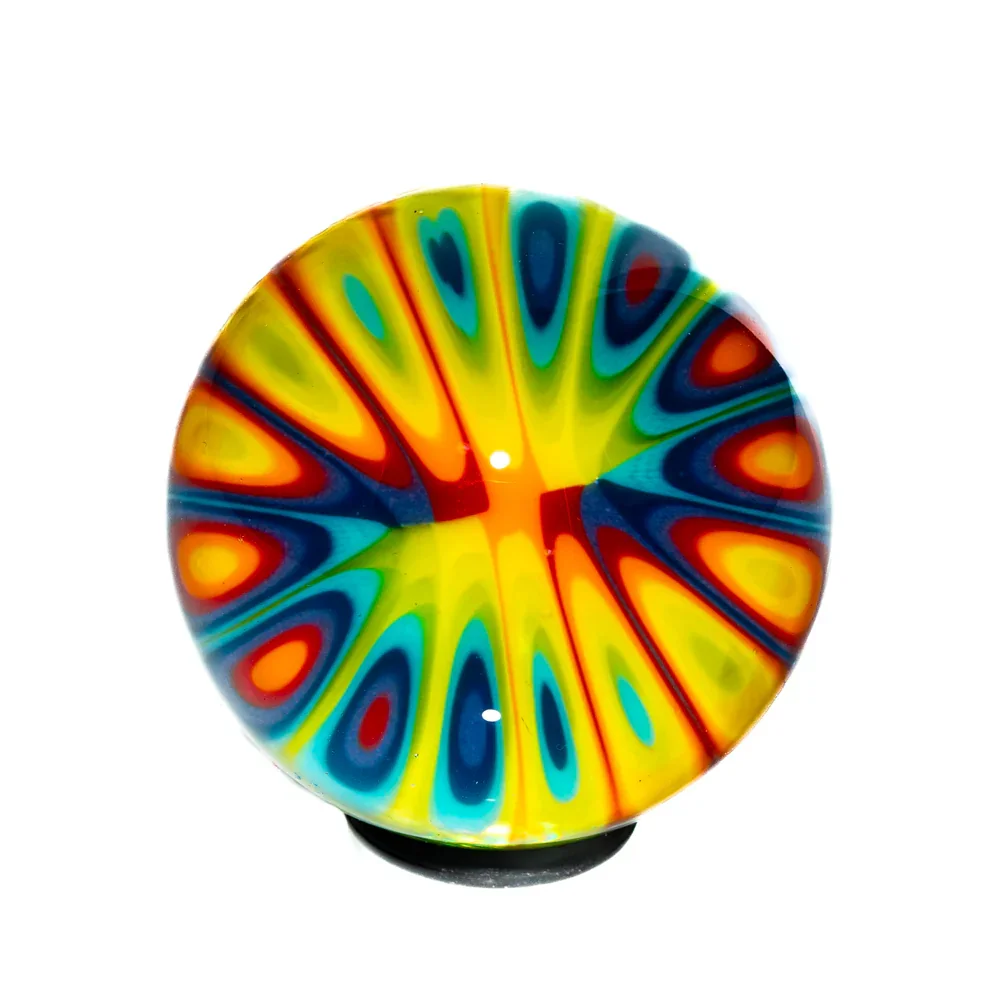 Scotty Mickle - Rainbow Milli Slice & Green Retti 32MM Marble #8 - Image 2