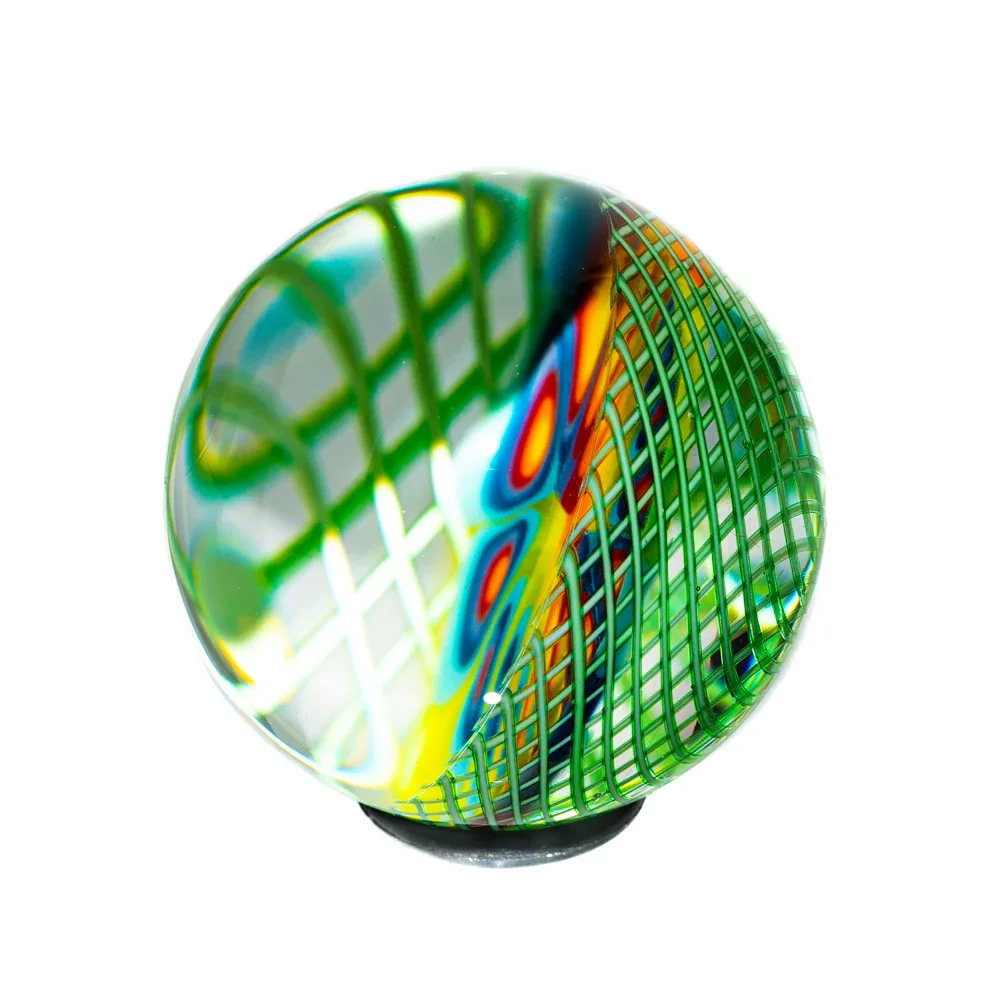 Scotty Mickle - Rainbow Milli Slice & Green Retti 32MM Marble #8 - Image 3