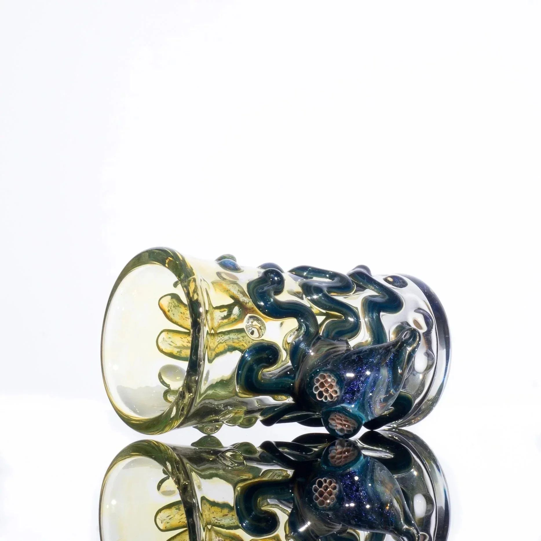 "Shoot the Sh*t" Mystic Glass Octopus Scene Shot Glass 5 - Image 3