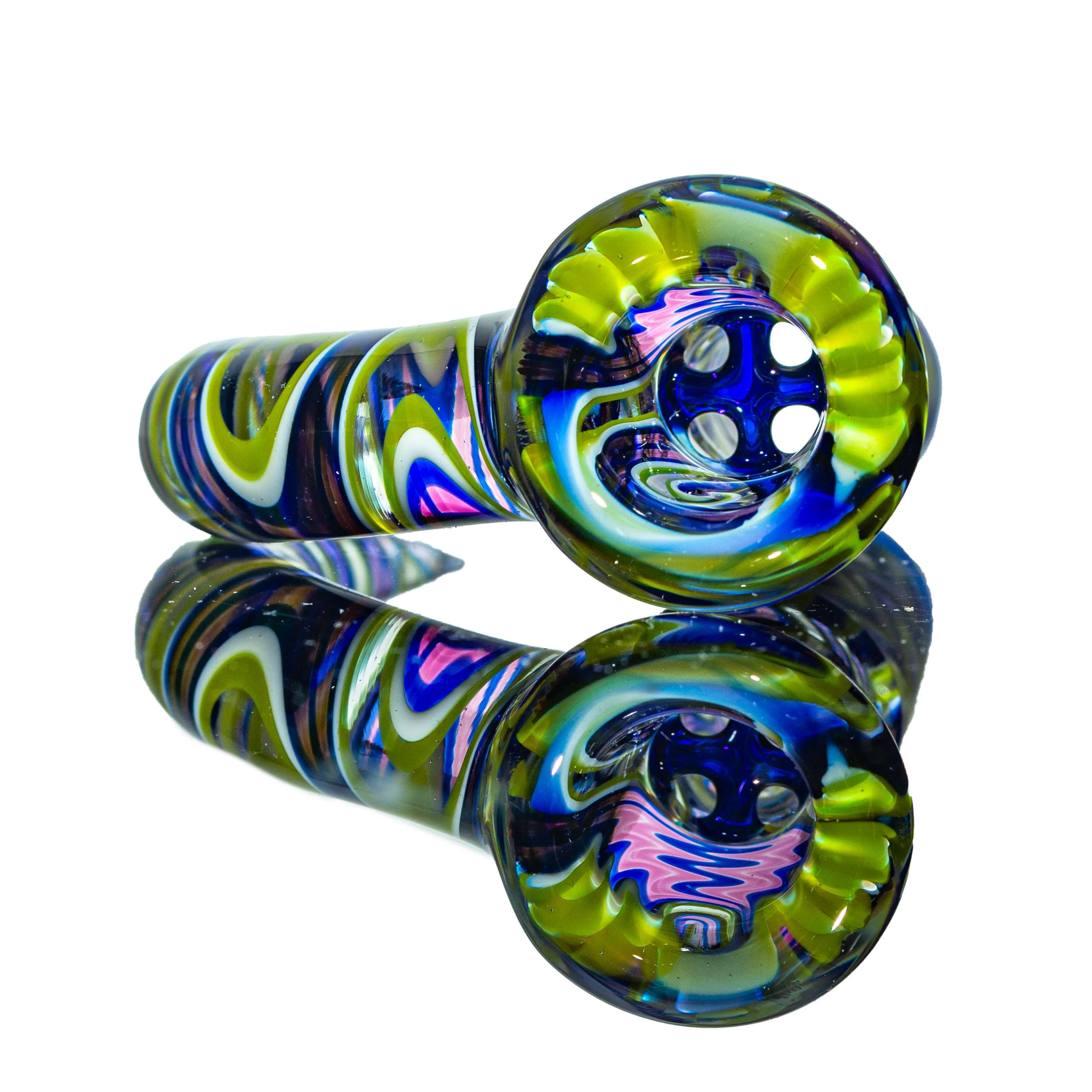 Simple Lemon Farmer - Timber, Lotus, Cobalt & Gold Amethyst Fully Worked 18mm Slide - Image 3