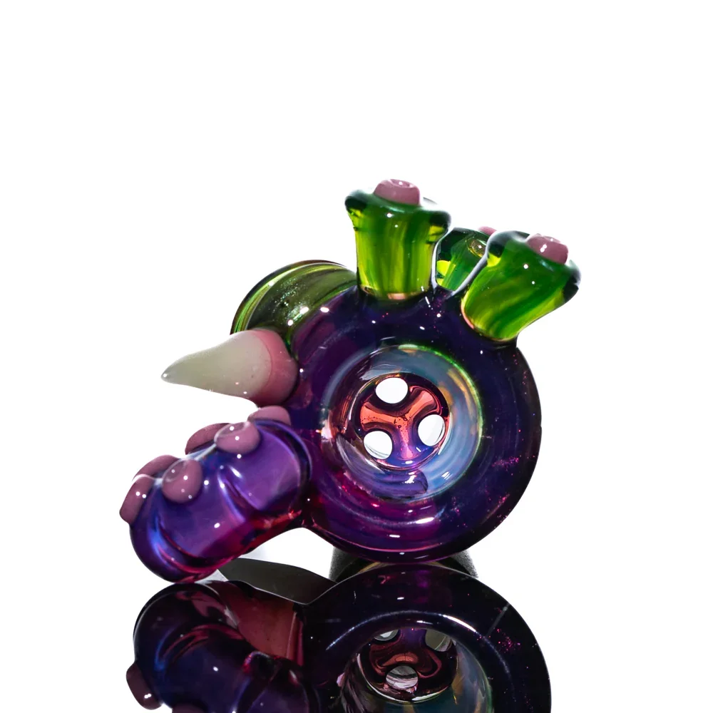 Simple Lemon Farmer x Salt - Royal Jelly & Green Stardust Split Personality Amorphous 18MM Fully Worked 18MM Slide - Image 2