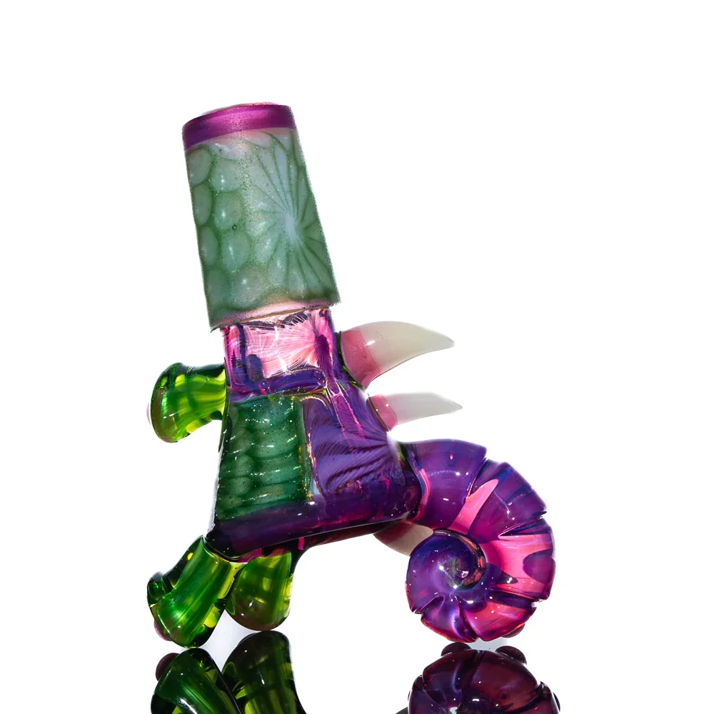Simple Lemon Farmer x Salt - Royal Jelly & Green Stardust Split Personality Amorphous 18MM Fully Worked 18MM Slide - Image 4