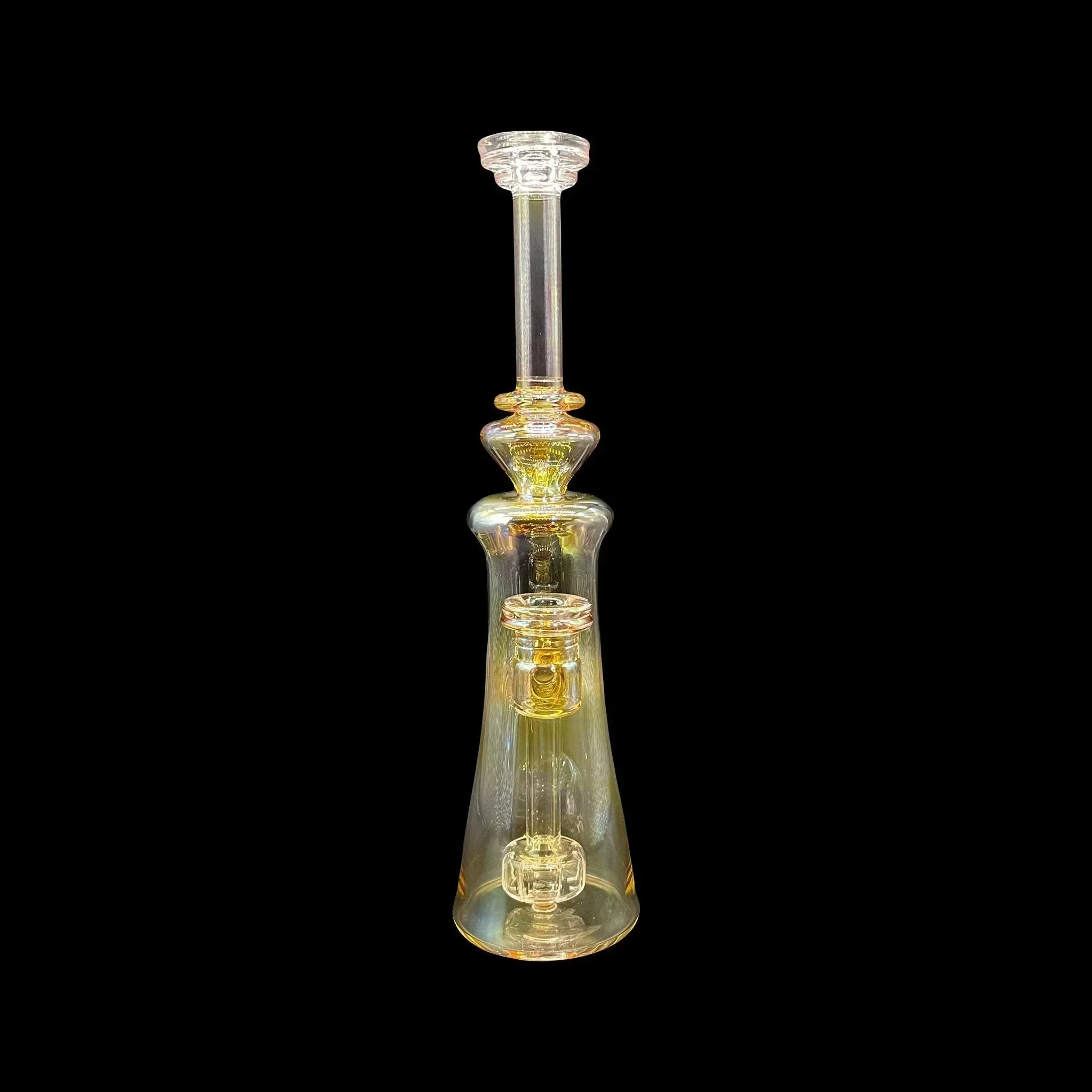 Slate Glass - 14mm Tall Gold Fume Jammer - Image 2
