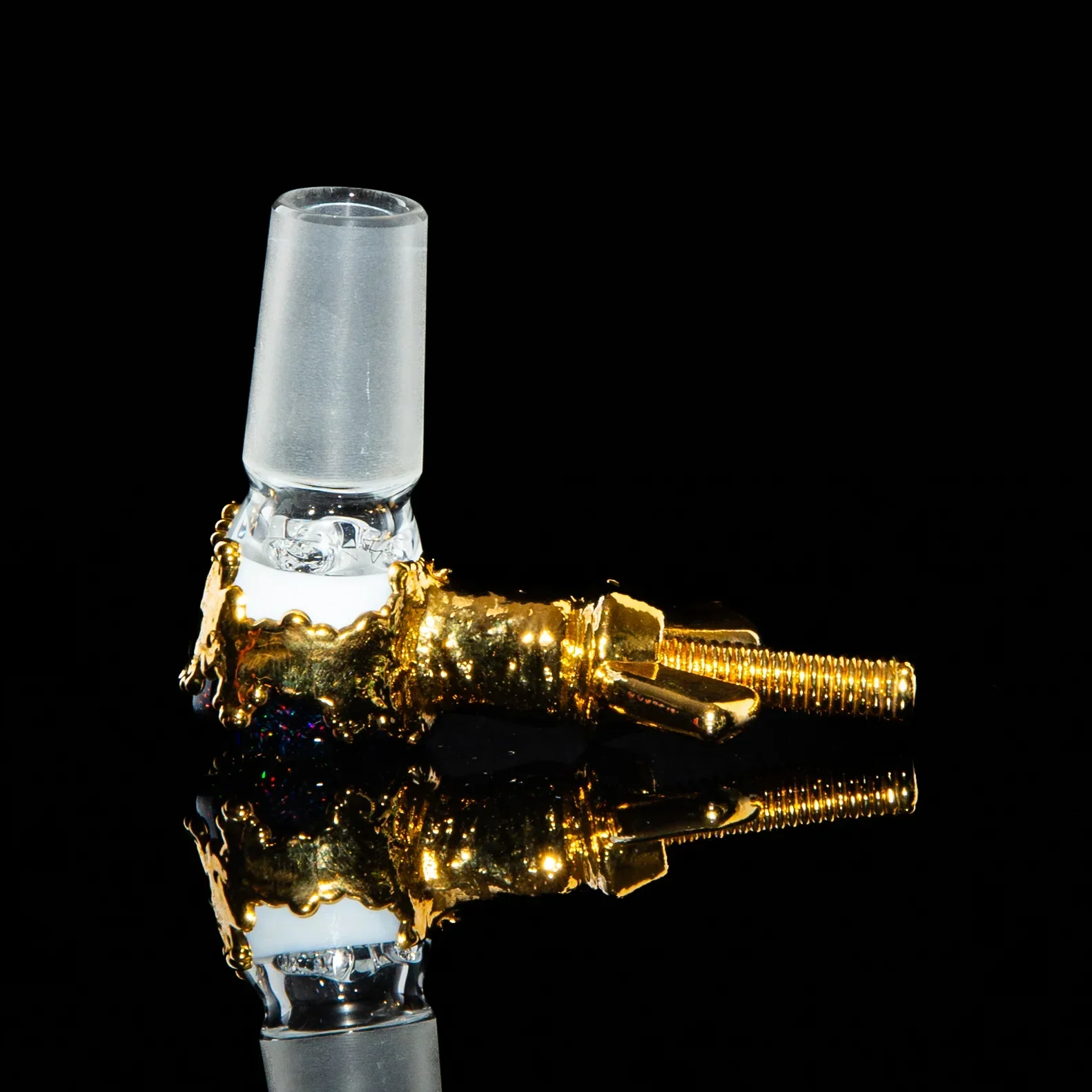 Snic Barnes - White, Crushed Opal & Gold 18mm Slide - Image 2