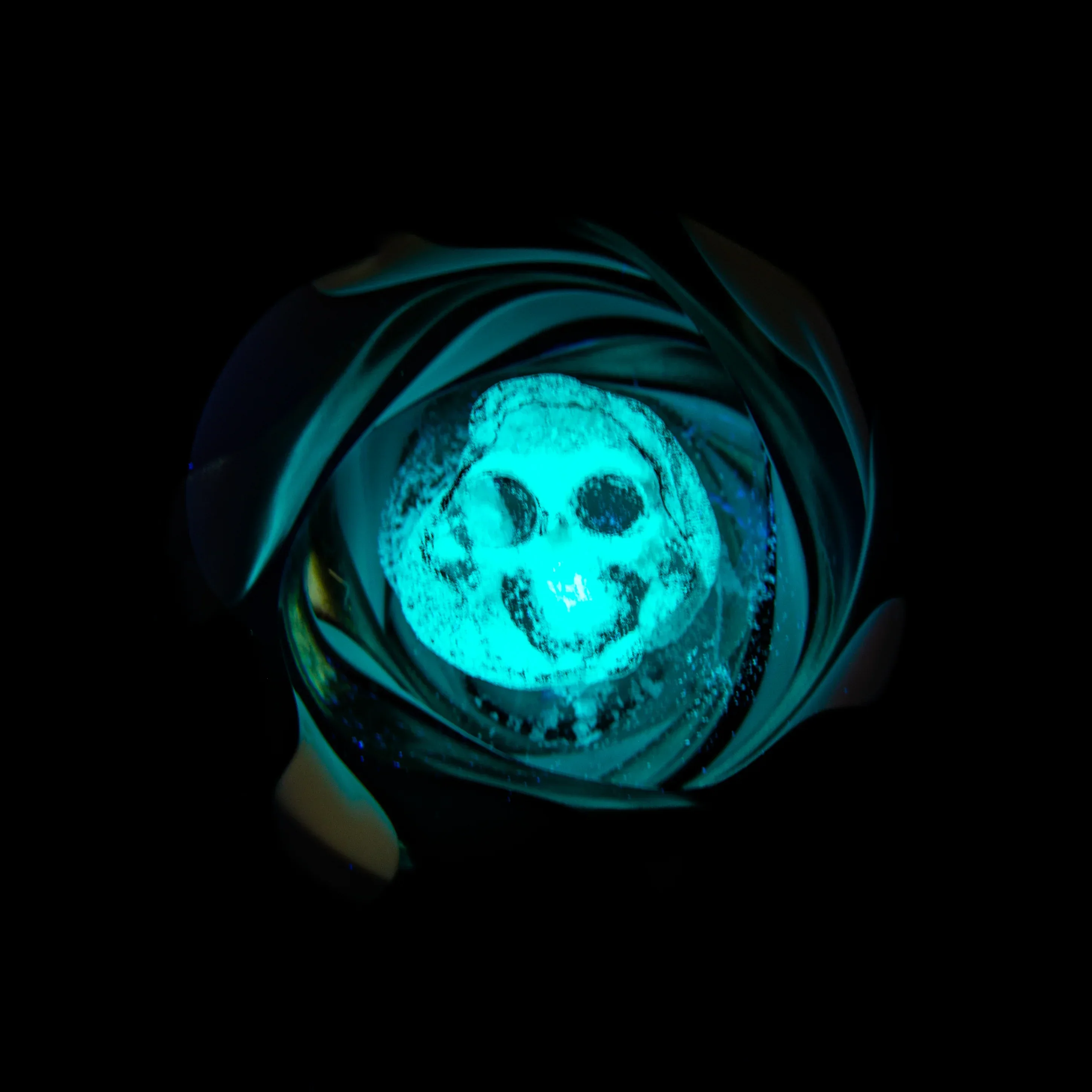 Sqwishy Glass - Glow In The Dark Skull 54MM Marble - Image 2