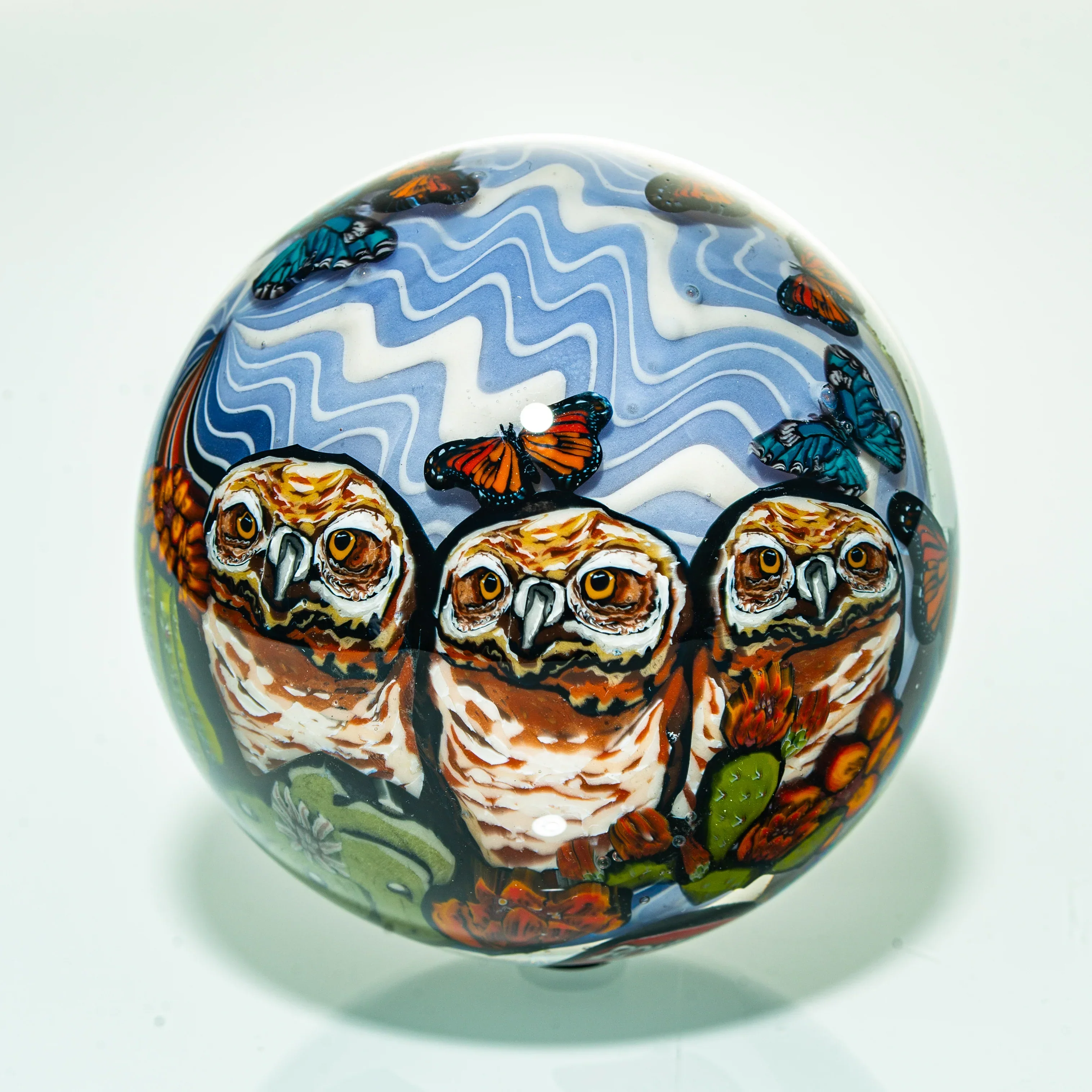 Stephen Boheme - Owl Family 67MM Marble - Image 2