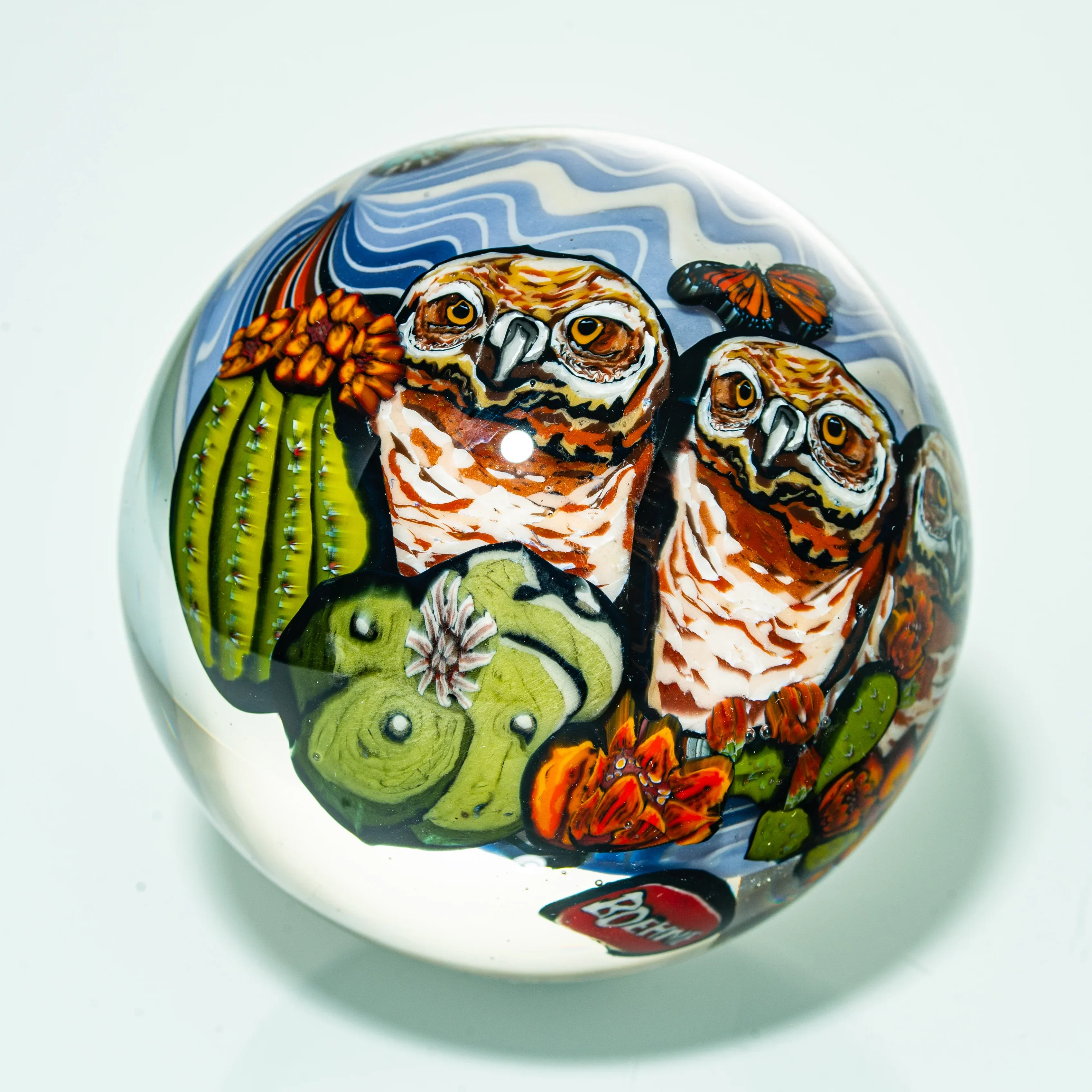 Stephen Boheme - Owl Family 67MM Marble - Image 3