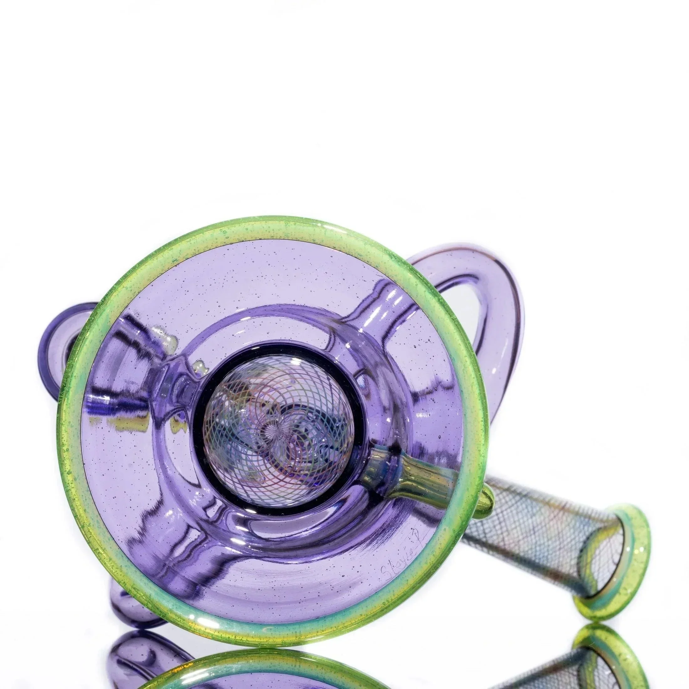 Stevie P - Purple Rain & Slyme Rainbow Retti Double Uptake Klein Recycler w/ Matching Bubble Cap - Image 10