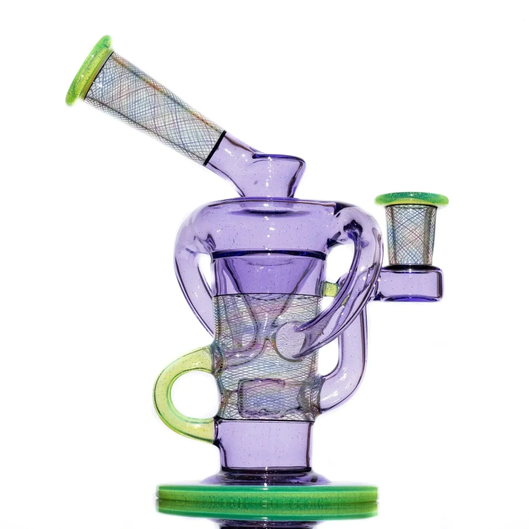 Stevie P - Purple Rain & Slyme Rainbow Retti Double Uptake Klein Recycler w/ Matching Bubble Cap - Image 7