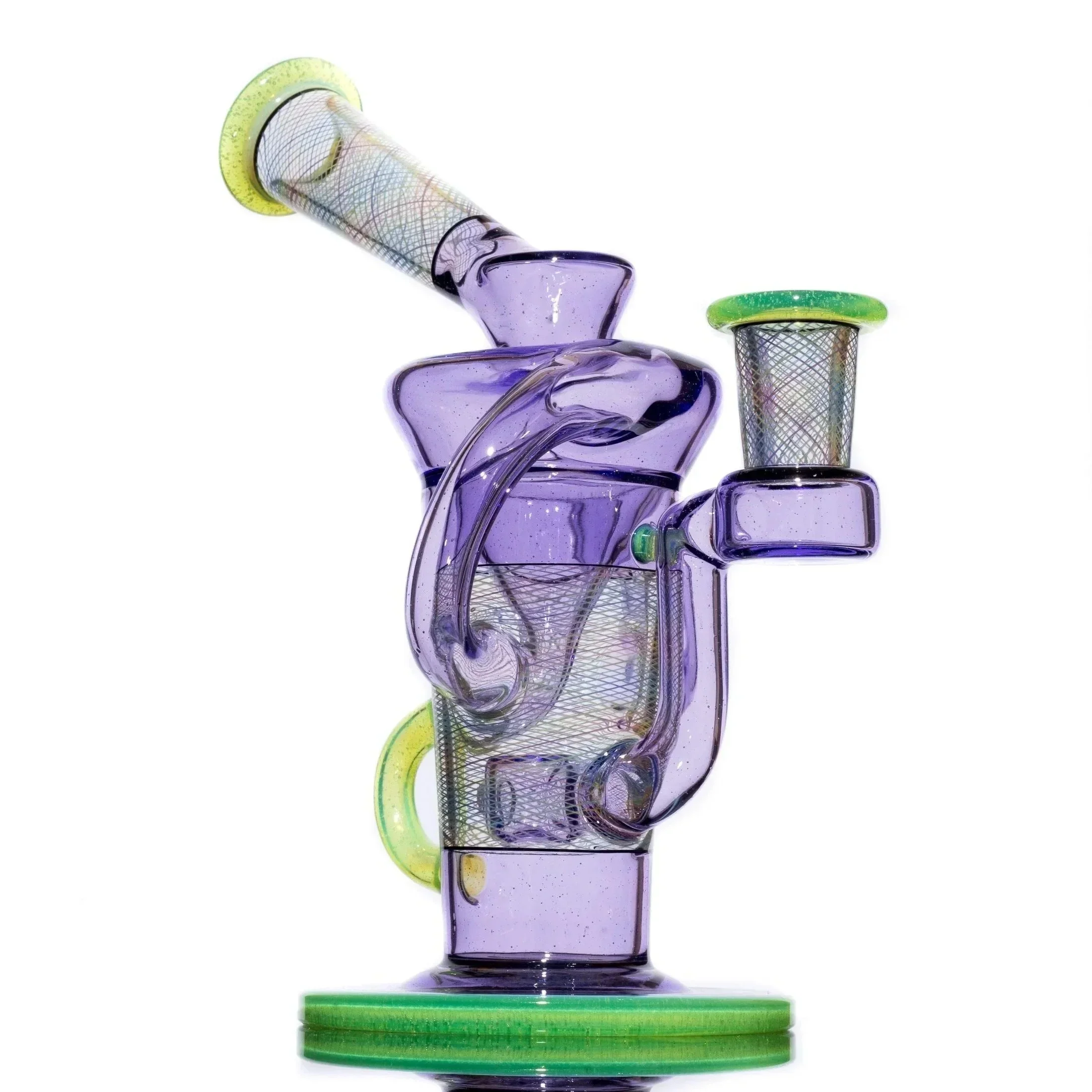 Stevie P - Purple Rain & Slyme Rainbow Retti Double Uptake Klein Recycler w/ Matching Bubble Cap - Image 8