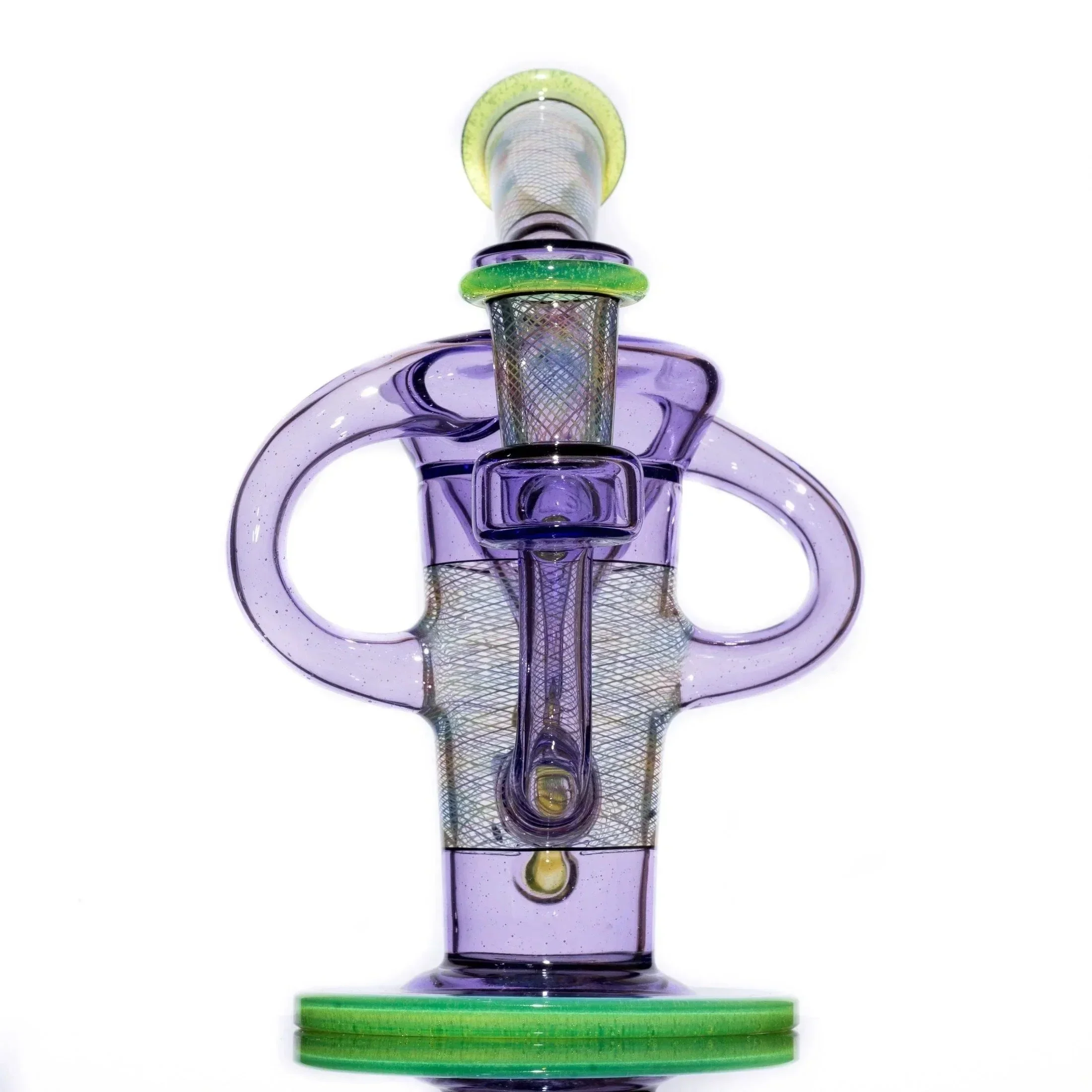 Stevie P - Purple Rain & Slyme Rainbow Retti Double Uptake Klein Recycler w/ Matching Bubble Cap - Image 9
