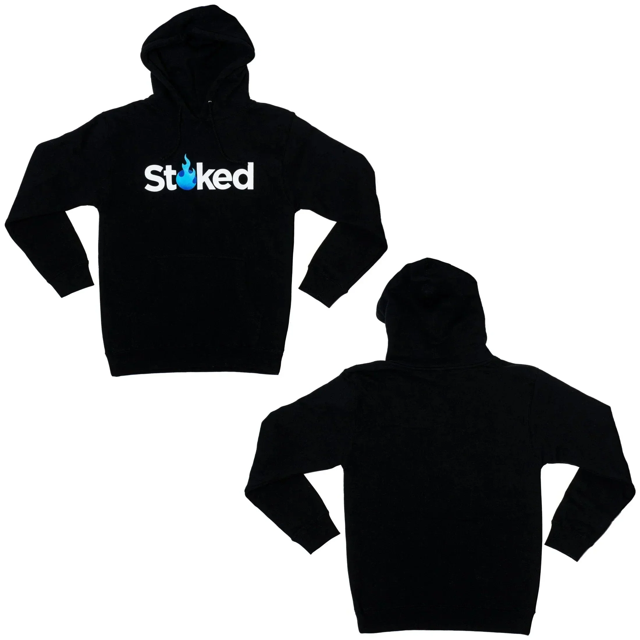 Stoked Provisions - Black Heavy Hoodie - Image 2