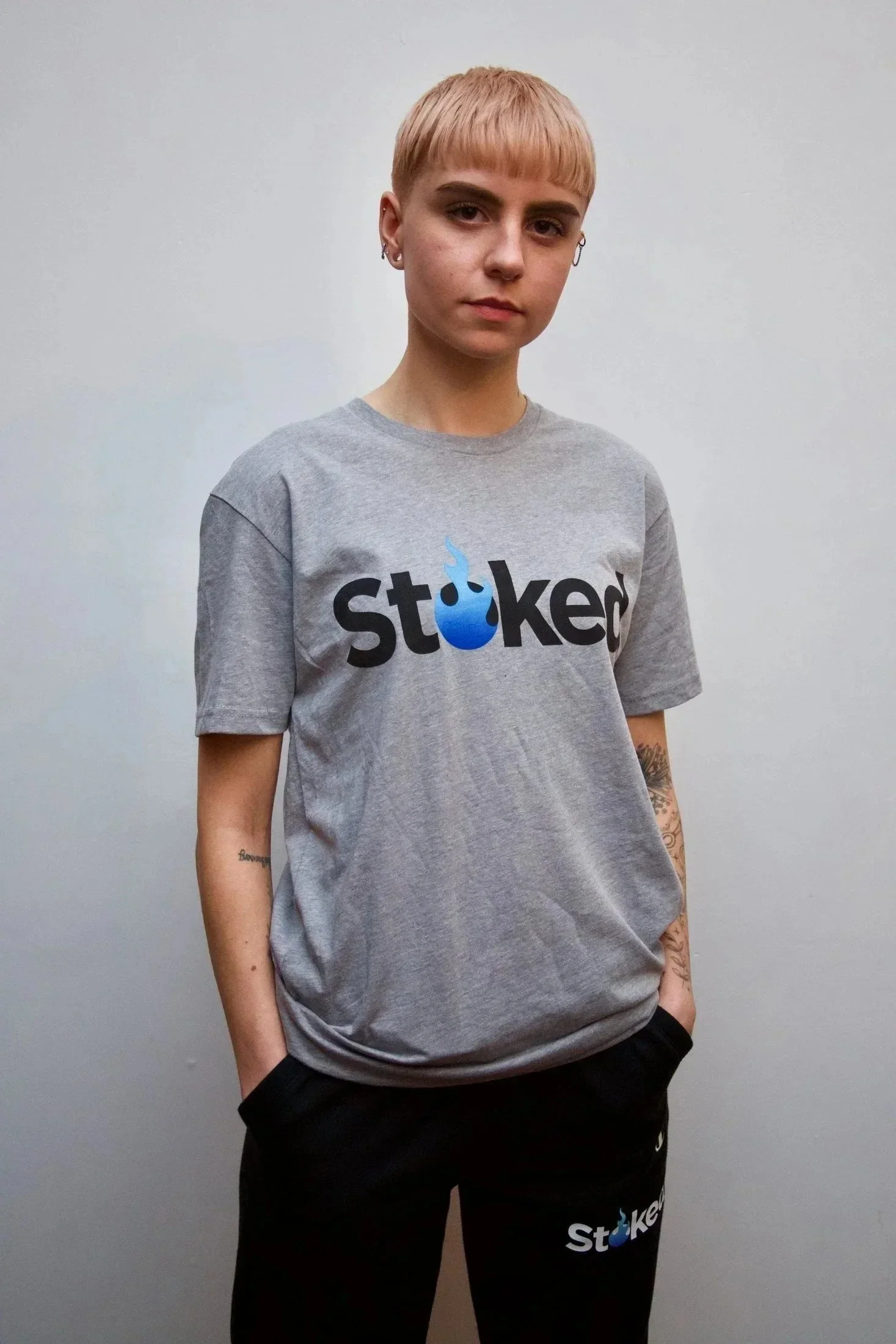 Stoked Provisions - Dark Heather Gray T-Shirt - Image 4