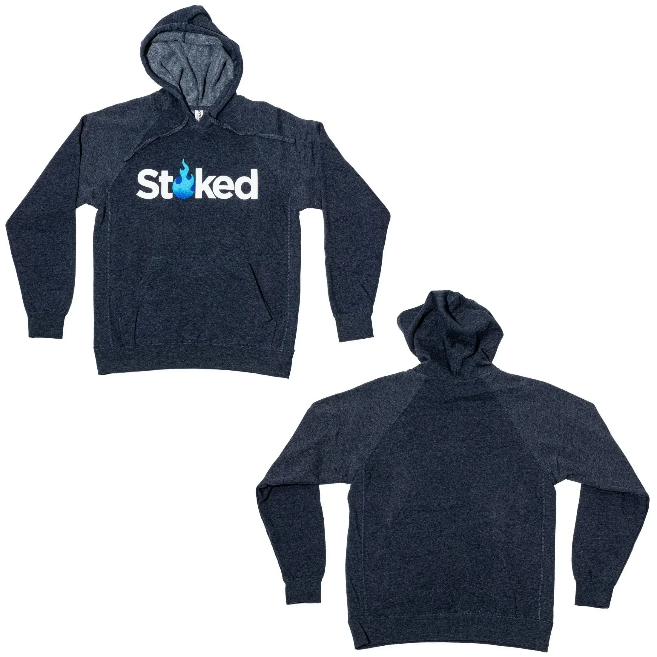 Stoked Provisions - Heather Gray Light Hoodie - Image 2