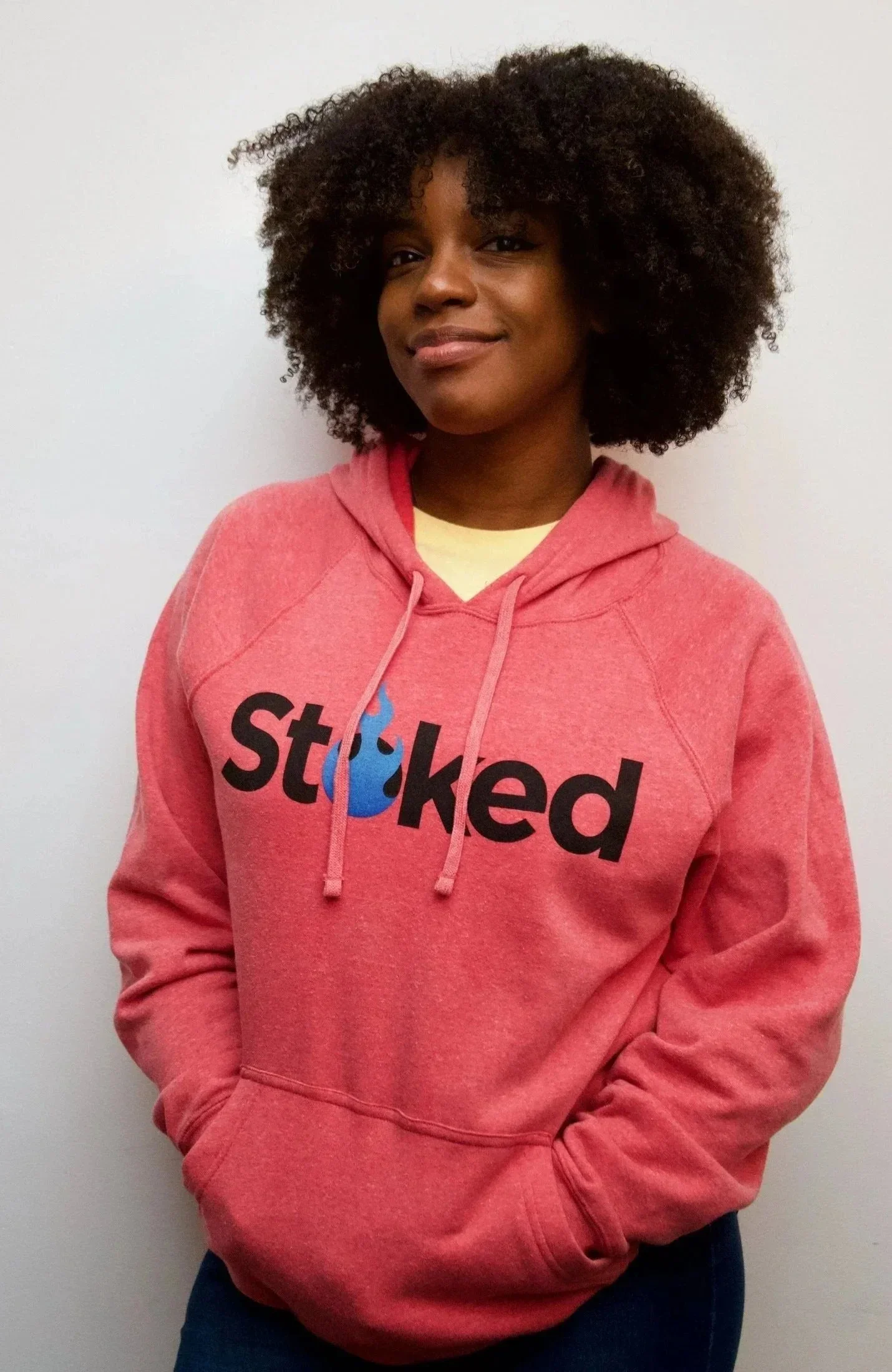 Stoked Provisions - Heather Pink Light Hoodie - Image 3