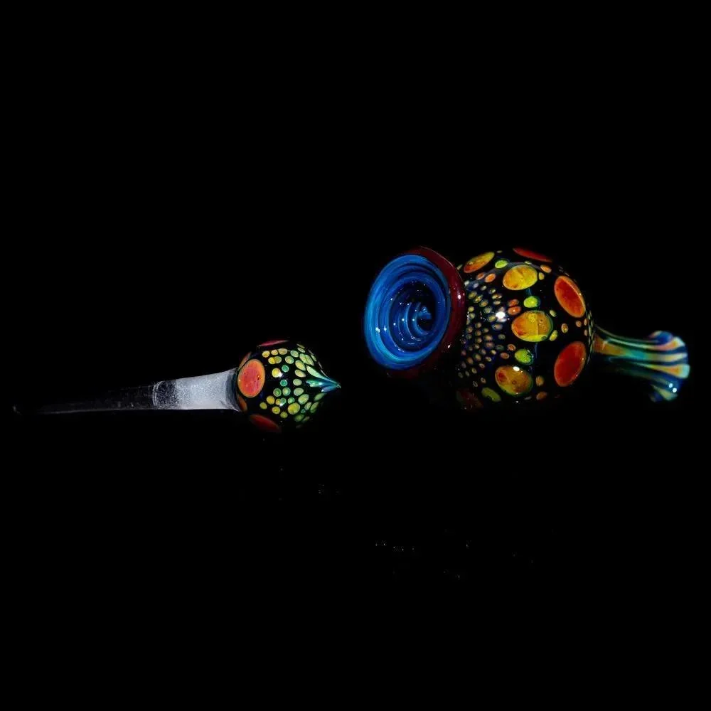 Suellen Fowler - Blue, Green & Coral Hobnail Perfume  Bottle 2 - Image 3