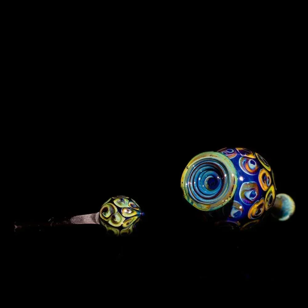 Suellen Fowler - Blue & Green Peacock Eye Perfume Bottle 7 - Image 3