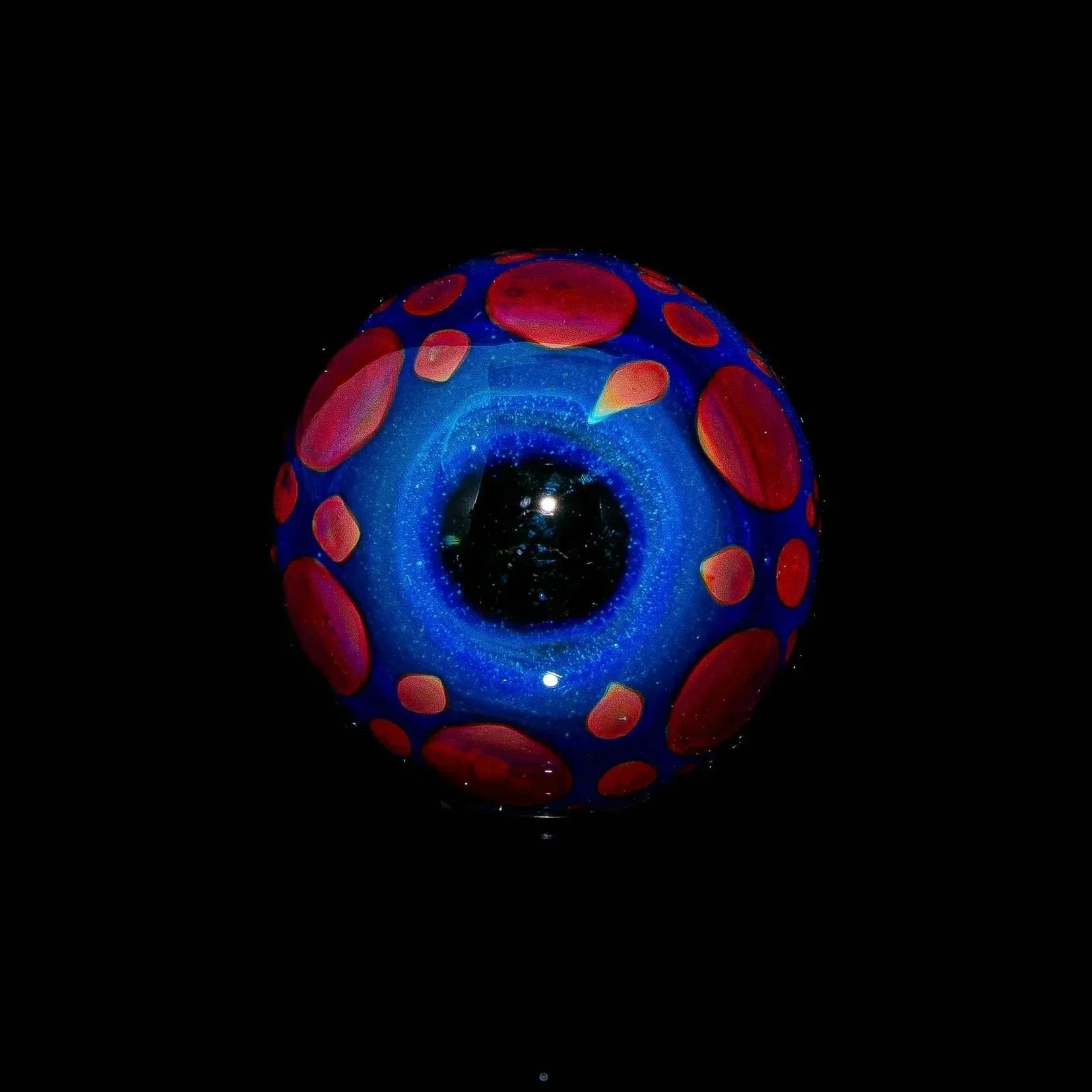Suellen Fowler - Blue, Green & Red Hobnail Marble - Image 2