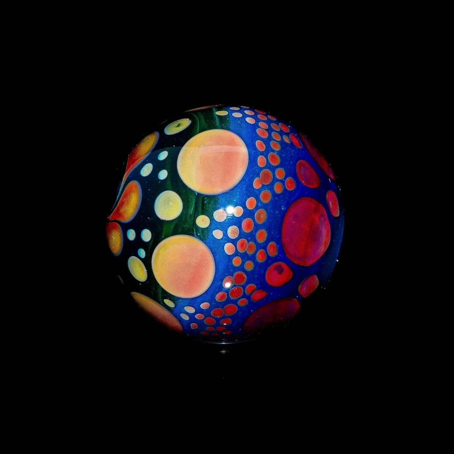 Suellen Fowler - Blue, Green & Red Hobnail Marble - Image 3