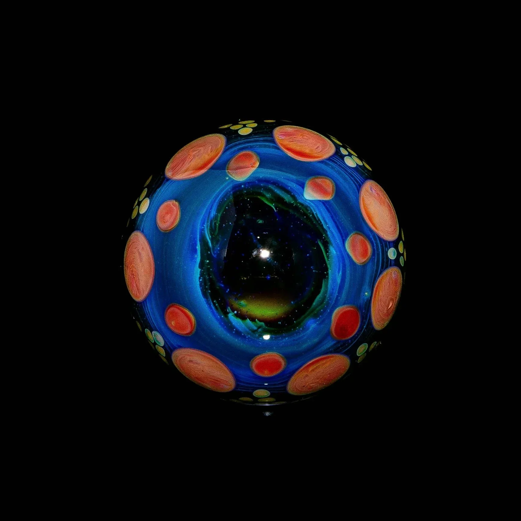 Suellen Fowler - Blue, Yellow & Red Hobnail Marble - Image 3