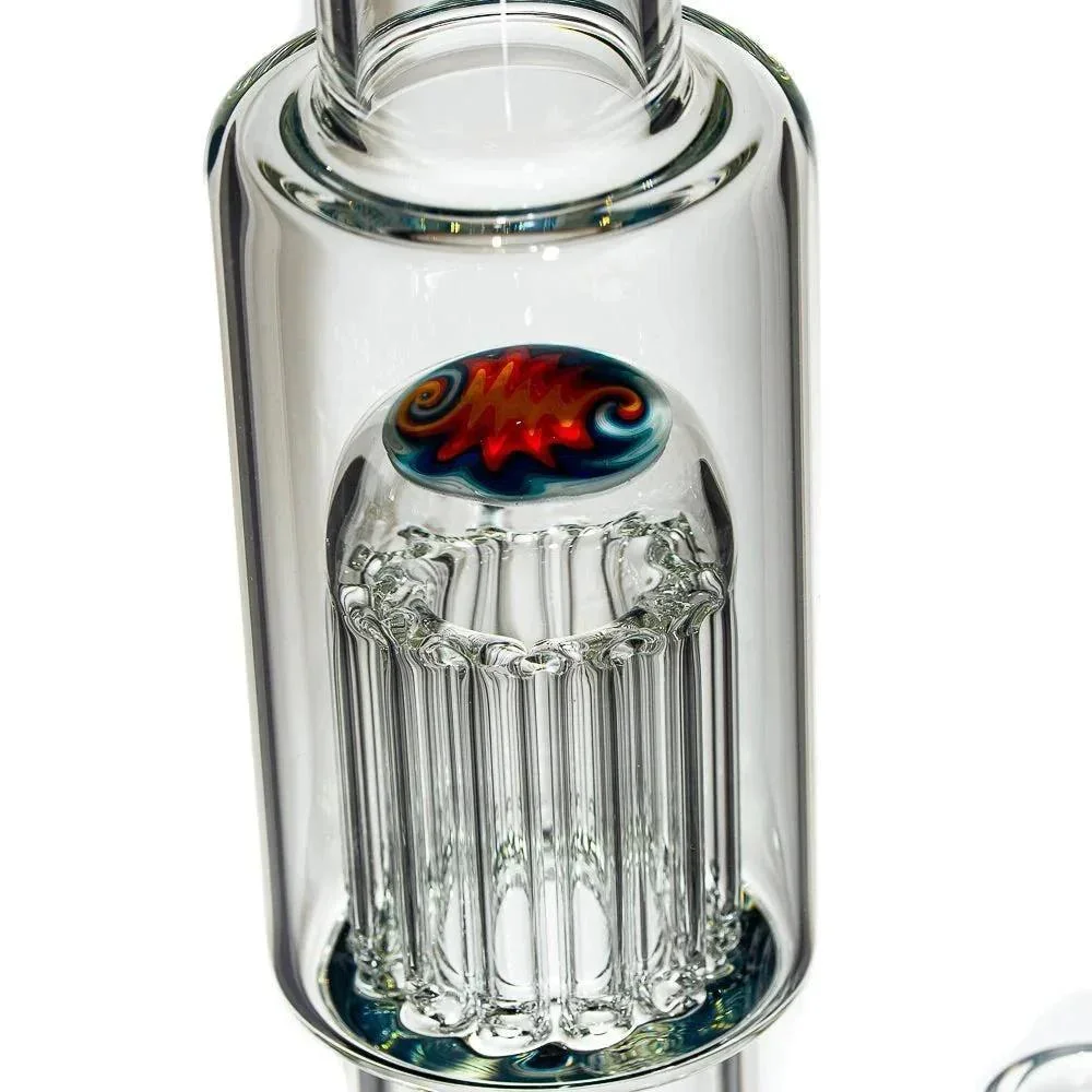 Toro Glass - Empire w/ Fire & Ice Reversal 7/13 Full Size Flower Tube - Image 4