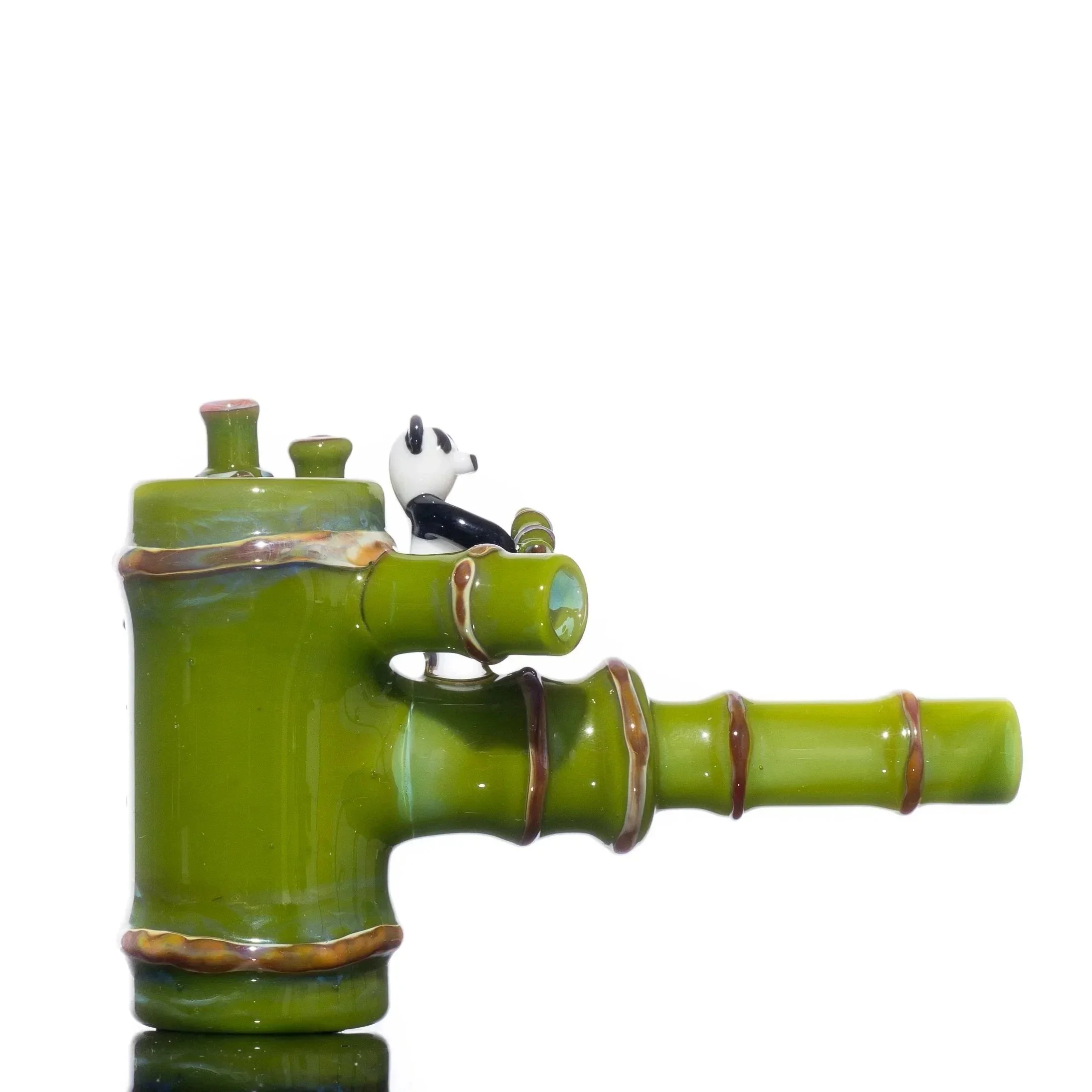 Gonzoe x Glass Goddess - Bamboo Panda Poker Pipe - Image 5
