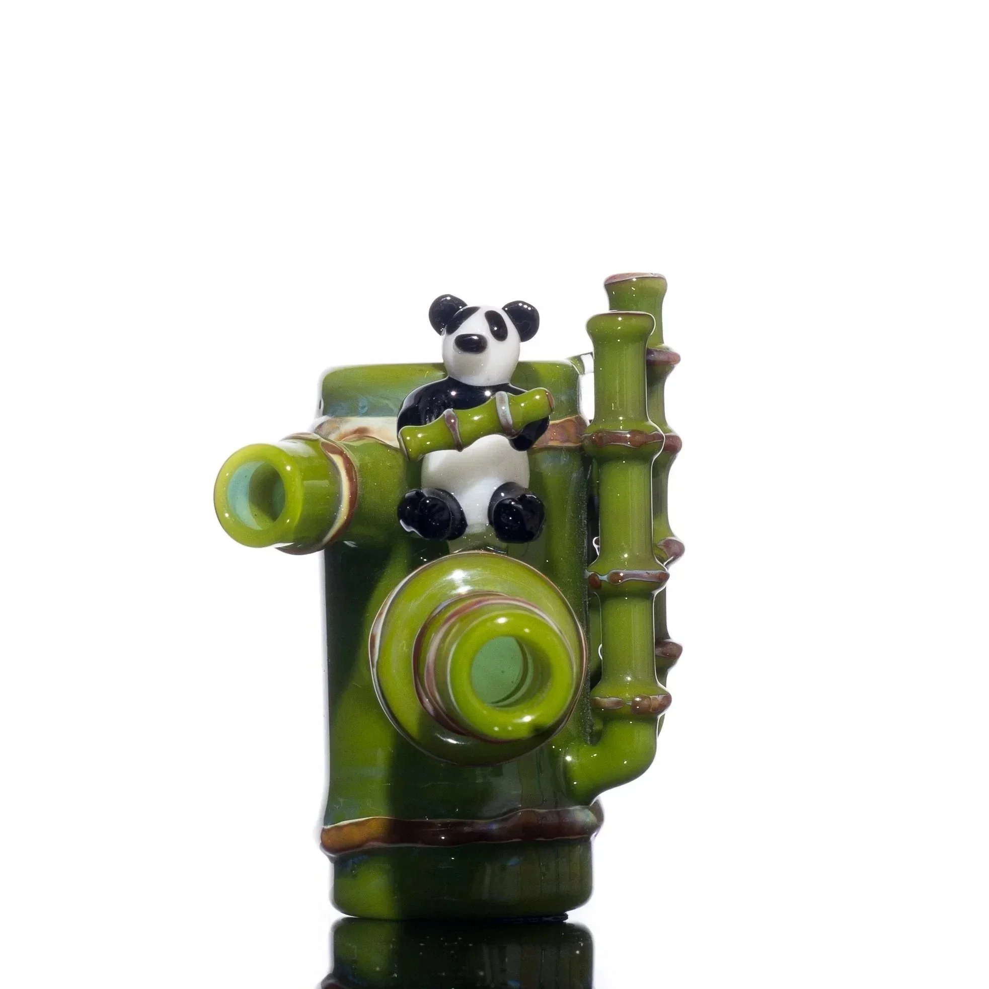 Gonzoe x Glass Goddess - Bamboo Panda Poker Pipe - Image 7