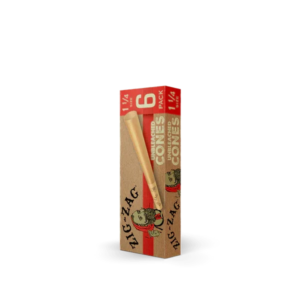 Zig Zag - 1 1/4" Unbleached Pre-Rolled Cones - Image 2
